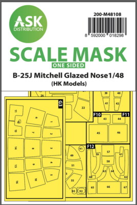 1/48 B-25J Mitchell Masking (self-adhesive pre-cutted) for HK Models