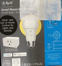 Smart Room Starter Pack Smart Bulb+Smart Plug Out of Home Control Lights,Devices