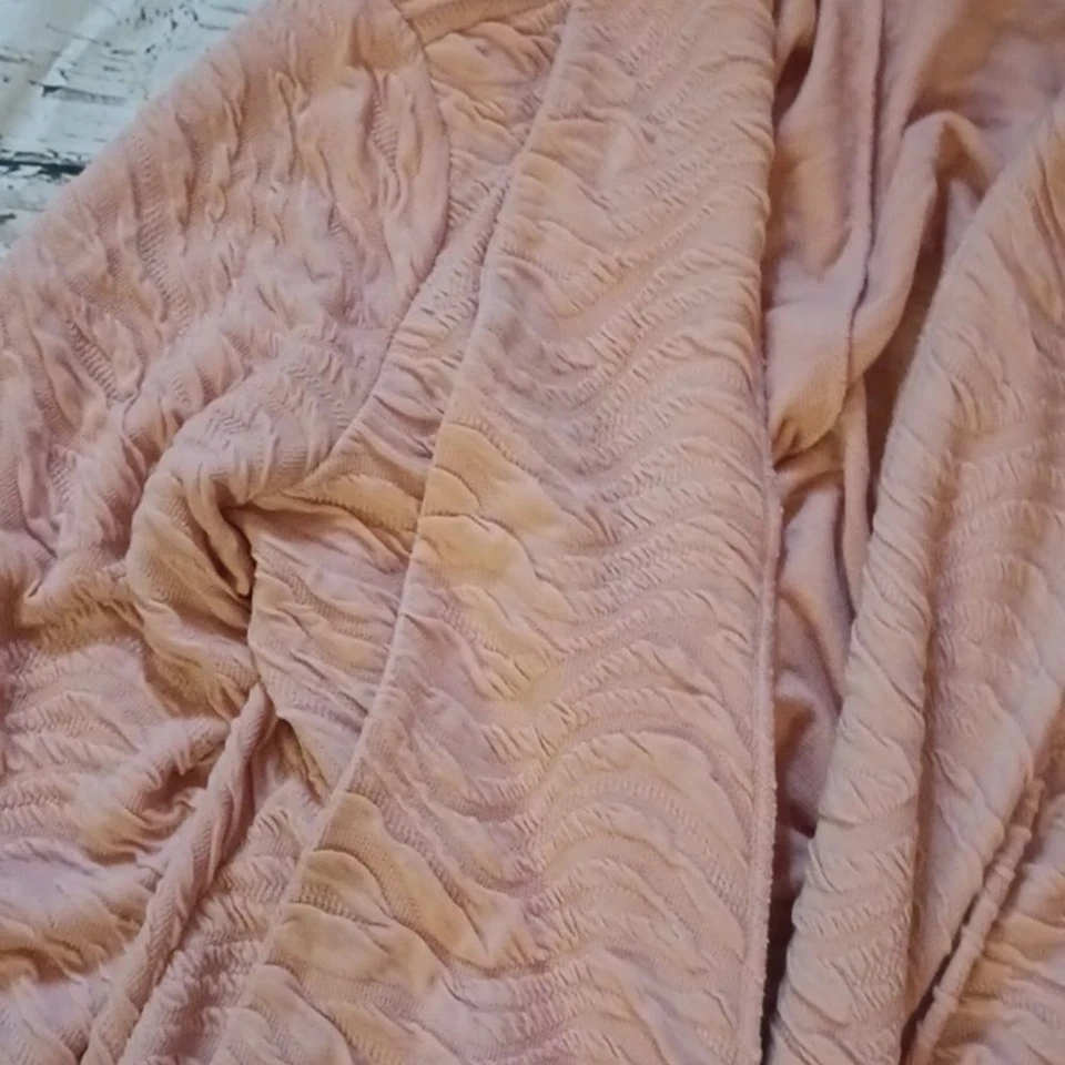 Cárdigan abierto con textura rosa pastel marca Slinky 3X Foto 2 de 4