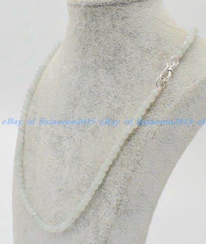 Lots 4mm Natural Multicolor Gems Faceted Round Bead Necklace Silver Clasp 16-36" - Picture 21 of 37