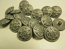 New Lot of Metal Silver Nickel Buttons sizes 13/16 inch 11/16  5/8  S34 