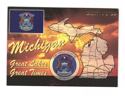 #ad Marlette Michigan Great Lakes Great Times Postcard Unposted 4x6 $5.95
