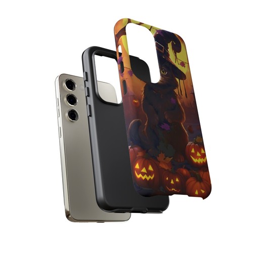 Shockproof Phone Case for Samsung Galaxy S23 S22 Ultra Plus Halloween Black Cat - Picture 16 of 37