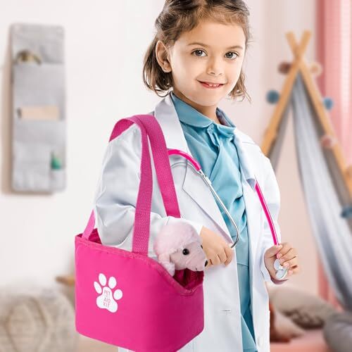 Doctor Kit for Kids Girls, 36 Pcs Veterinarian Playset for Kids, Doctor Kit - Picture 7 of 8