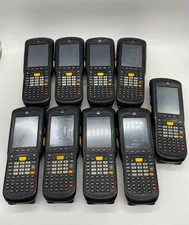 Lot of 9 Motorola MC9590 Mobile Barcode Scanner Handheld (powers on, parts)