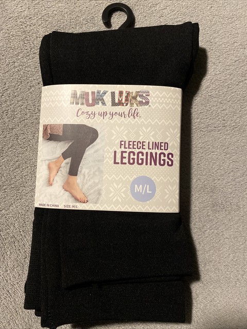 MUK Luks Fleece Lined Leggings M/l 
