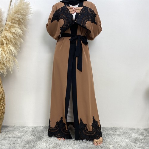 Dubai Women Muslim Maxi Dress Open Cardigan Islamic Long Robes Cocktail Dresses - Picture 11 of 39