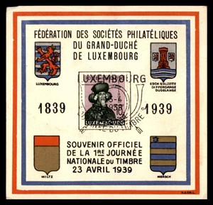 Luxembourg-Souvenir-Officiel-De-La-Journee-Nationale-Du-Timbre-Card