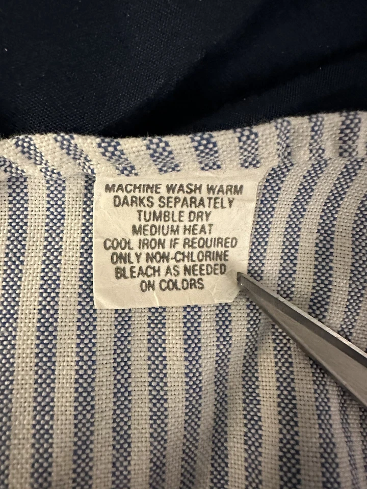 Boston Traders Shirt 16 32/33 Blue White Striped Collared Long Sleeve Button up - Image 4 of 4