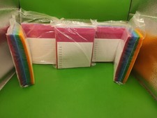 300  CD DVD Multi Color Double Sided Plastic Sleeve Blu-ray Storage New