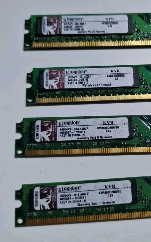 4 RAM 2 Gb Kingston Kvr800d2n6/2g - Immagine 2 di 2