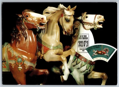 Canada 2022 Vintage Carousels Set of Five FDC Maxi Cards