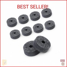 Soft Cymbal Stand Felt Washer 10 Pcs Round Replacement Felt Washer for Drummers