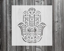 Hamsa Hand Stencil, Reusable Mylar Craft Stencil For Painting, 042
