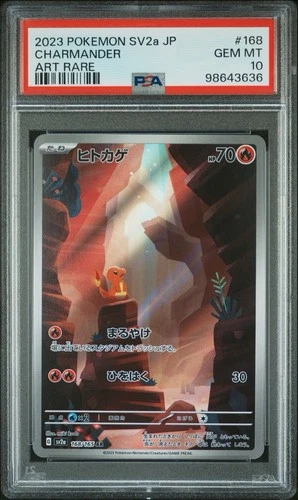 PSA 10 Charmander AR 168/165 SV2a Pokémon Card 151 Pokemon Card Japanese 2023