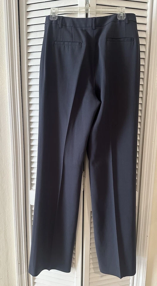 J. Pantalones de vestir para mujer Crew 100 % lana talla 8 alto pierna ancha minimalista Foto 2 de 4