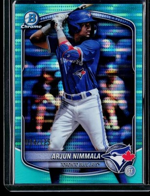 2025 Bowman #BCP-228 Arjun Nimmala Aqua Pulsar Refractor /125 H2