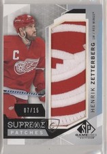 2015-16 SP Game-Used Supreme Relics 7/15 Henrik Zetterberg #PA-HZ Patch 0c3