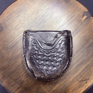 Tex Shoemaker Open Top Handcuff Pouch 205 Holder Case Leather Black Basket Weave