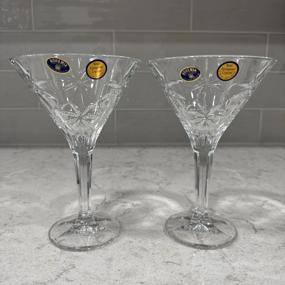 水晶波希米亚玻璃器皿和酒具| eBay