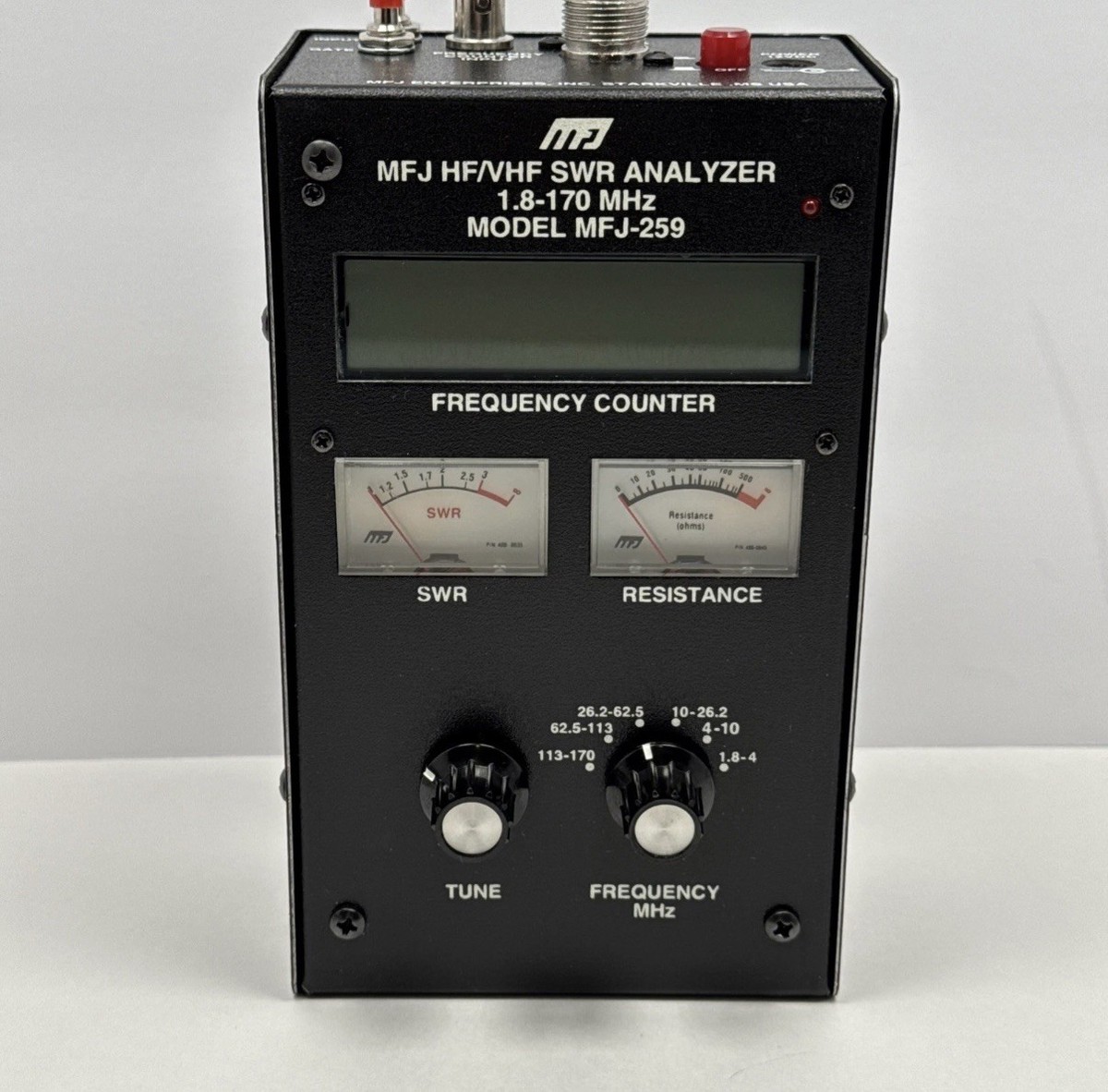 MFJ-259 Ham Radio Cb HF VHF SWR Analyzer With Power Supply.1.8 MHz