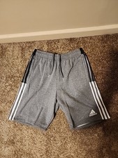 Adidas Tiro21 Zippered Pockets Shorts Grey Size Medium
