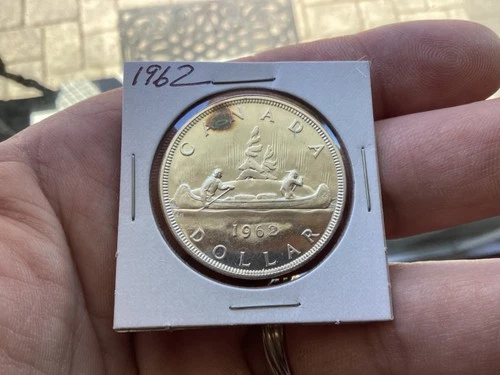 1962 Canada Silver $1 Dollar Coin AU