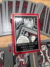 Bicycle Tragic Royalty Playing Cards Glow Under  Black Light, Magic, Swap