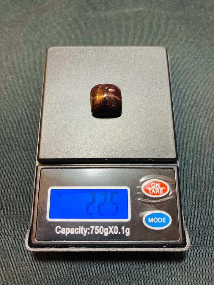 Idaho Star Garnet High Dome Square Cut Cabochon #22.5 Carat With Display Case - Image 4 of 4