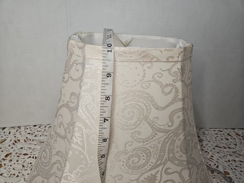 Lampshade - Off-white - Paisley Print - Sort Of Rectangle- Rigid 13"x10"X9" - Bild 11 von 13