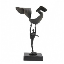 Tanzende Eisenfigur Modern Geometrische Skulpturfigur Geometrisch
