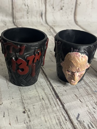 Horror Shot Glasses Friday the 13th Jason Nightmare on Elm St. Freddy Lot Of 4 - Picture 4 of 7