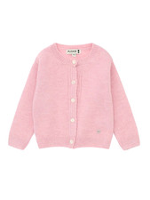 Please cardigan bambina misto lana rosa