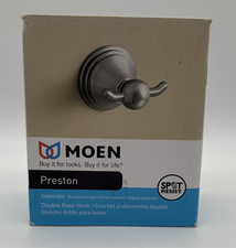Moen Preston DN8403BN Double Robe Hook Brushed Nickel Open Box Unused