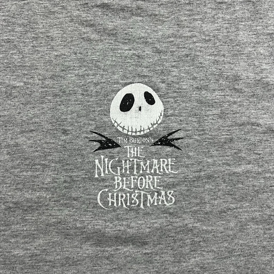 Camiseta masculina vintage Y2K Disney Nightmare Before Christmas GG filme Tim Burton - Imagem 2 de 4