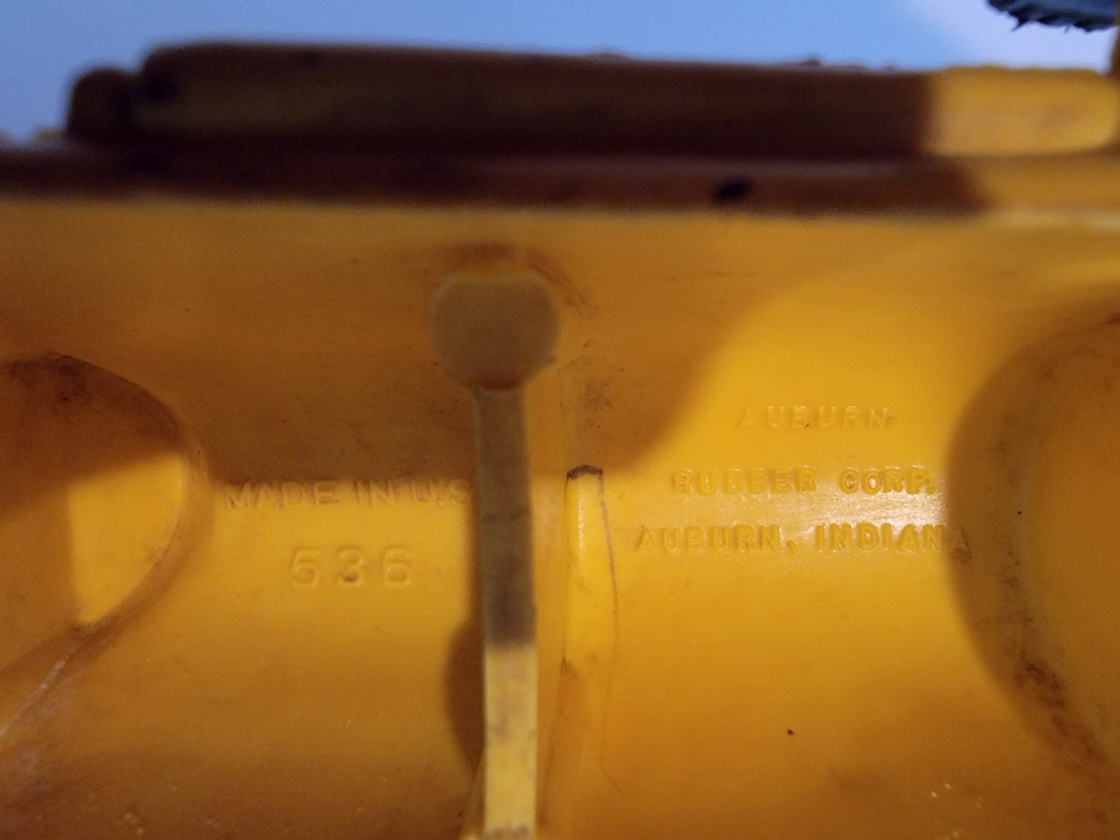 Vintage 1950s Auburn Rubber Indy Race Car - Yellow / Silver