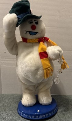 Vtg Gemmy Frosty The Snowman Dancing Animated Lighted Snowflakes w Original Box