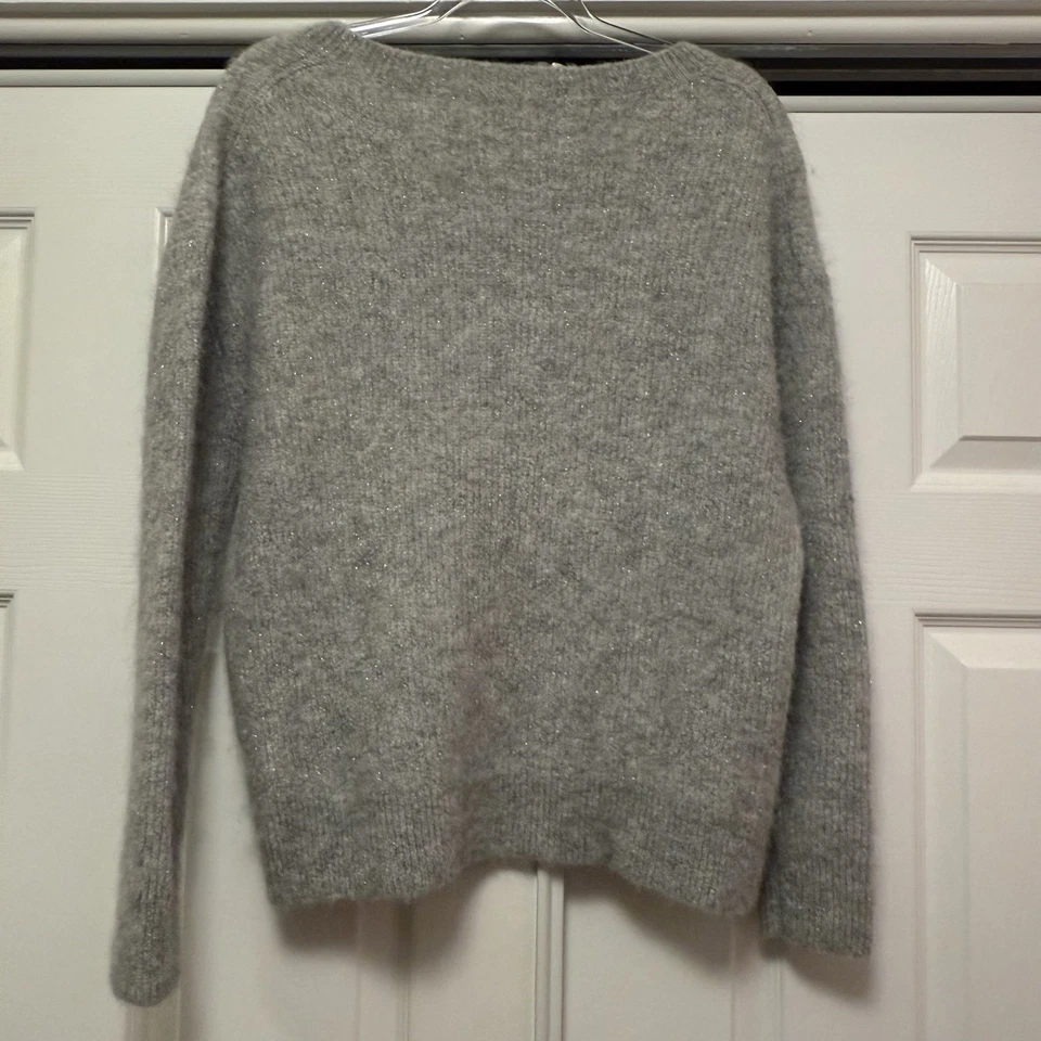 Suéter Nordstrom Gris Mezcla Alpaca Plateado Mejorado, Mediano, Vacaciones, Invierno Foto 2 de 4