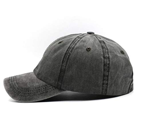 Unisex Vintage Washed Distressed Baseball-Cap Twill Adjustable Dad A01-black - Bild 4 von 5
