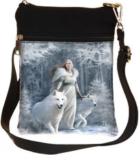 Nemesis Now B1850E5 Winter Guardians Anne Stokes Shoulder Bag 23cm White, PU an