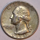 1964-D Washington Quarter - 90% Silver - Extra Fine - #0994EA