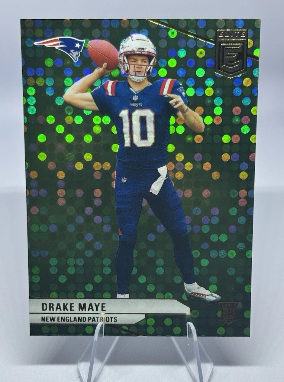 2024 Panini Donruss Elite - Rookies Drake Maye #185 Green Disco (RC)