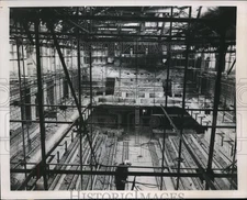 1949 Press Photo London, scaffolding for work on House of Commons rebuilding
