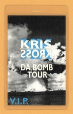 Kriss Kross 1994 Da Bomb Tour Tour VIP Laminated Backstage Pass