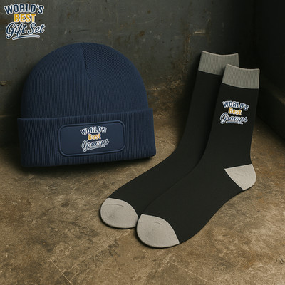 Best Gramps Geschenk Socken Beanie Mütze Geschenk Geburtstag Weihnachten Xmas Andenken Geschenk