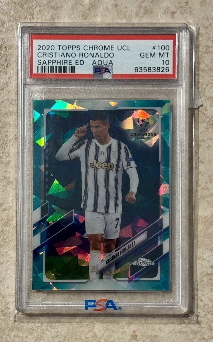 2020-21 Topps Chrome UCL Sapphire Edition Cristiano Ronaldo #100
