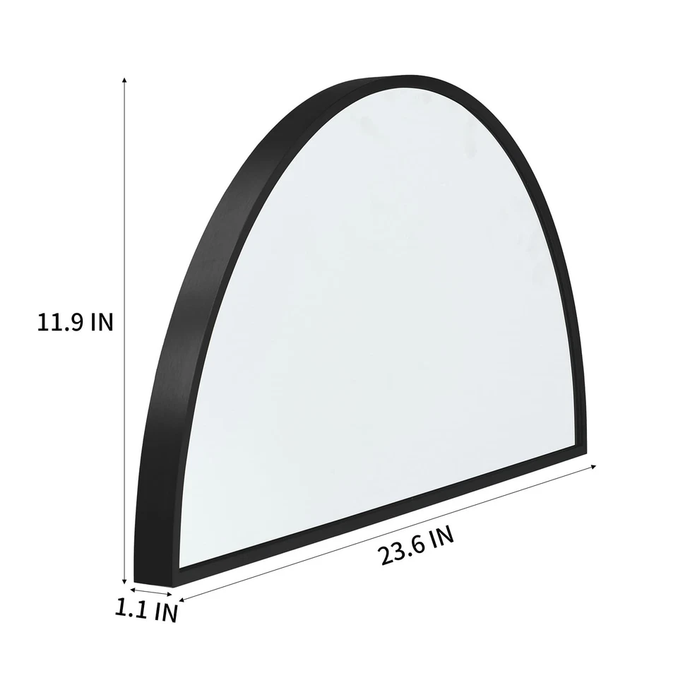 VVK Artistic Half Circle Mirror Decor - Elegant Half Moon Mirrors for Wall Fe... - Image 2 of 4