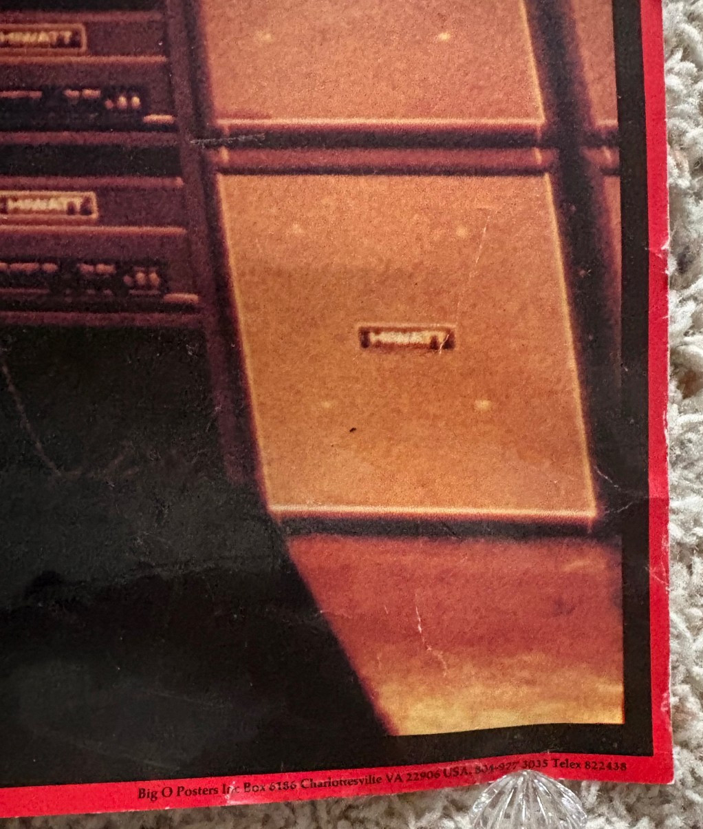 Vintage 1979 Big O Poster THE WHO PETE TOWNSEND 33.5"x 24” by Robert Ellis B293