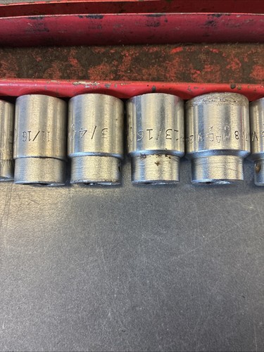 14 Pc Set Of MAC Chrome Sockets 1/2” Drive, 6 Pt 1 1/4” - 7/16” SAE - Picture 7 of 15