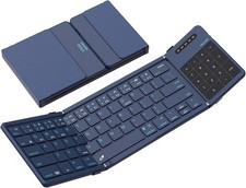 Blue* NILLKIN Foldable Bluetooth Keyboard with Built-in Touchpad & Number Pad*